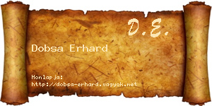 Dobsa Erhard névjegykártya